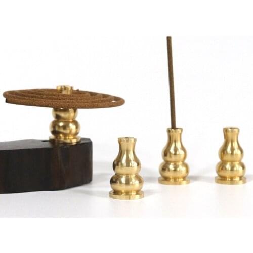 5Pcs Censer Holders Cucurbit Core Incense Stick Portable Copper Incense Holder Can Be Fixed Coil Burner Censer High Incense Plug