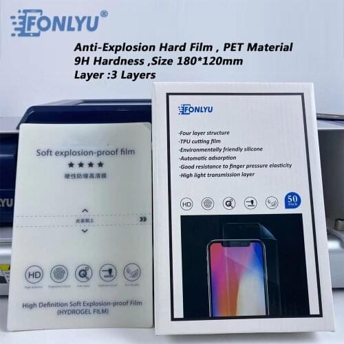 FONLYU Anti Explosion Hard Film 9H Hardness Film For Hydrogel Plotter Film Cutting Machine For Flat Telephone Screen Protector