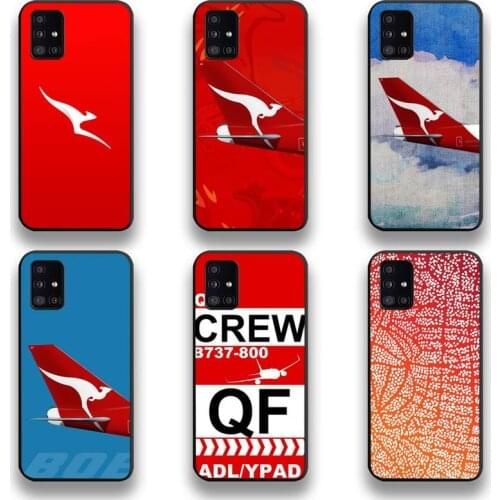 Qantas Airlines Logo Phone Case For Samsung Galaxy A52 A21S A02S A12 A31 A81 A10 A20E A30 A40 A50 A70 A80 A71 A51 5G