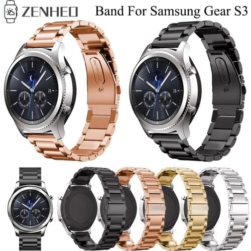 Metal Watch Strap For Samsung Galaxy 46mm Watch Band Replacement Stainless Steel Watchband For Samsung Gear S3 Wristband