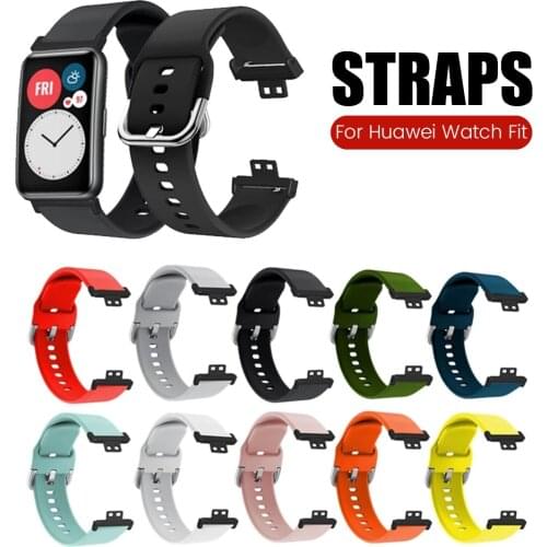 Rubber strap for huawei watch fit smart wristband bracelet relacement sport on hauwei watchfit strapas smart accessories