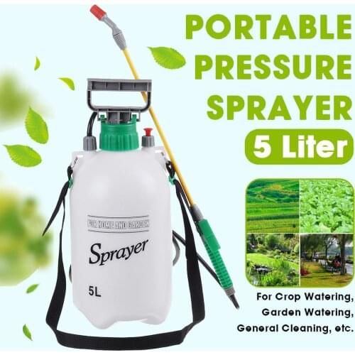 5L Garden Pressure Sprayer Bottle Outdoor Plant Flower Watering Spray Tools Garden Sprayer with Shoulder Strap Gardening Tool