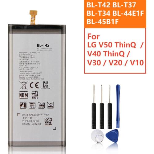 Replacement Battery For LG V50 V40 V30 V20 V10 F600 H968 H990N F800 LS998 H931 Q710 Q815L Q8 2018 V500EM V500XM BL-T42 BL-T34