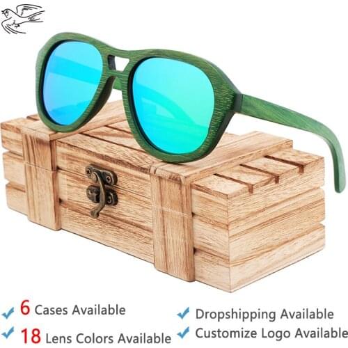 Womens Bamboo Sunglasses Polarized Mirrored Shades Polaroid Sun Glasses for Women Fashion 2020 Ladies Sunglasses Vintage GB007