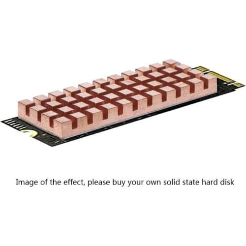 48x18MM Pure Copper Heatsink and 2/3/4MM Thermally Conductive Adhesive Thin Groove for M.2 2260 SSD Notebook Radiator