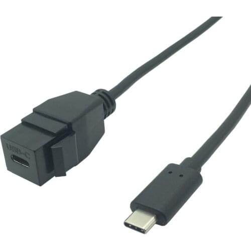 USB 3.1 Type C Keystone Male (Female) to Female Jack Coupler Inserts Socket Cable Port Extension Connector for Wall Plate Outlet