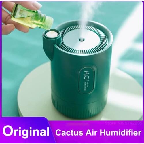 New Cactus Air Humidifier Wireless Portable Humidifier LED Night Light Bedroom Silent Mist Maker Aromatherapy diffuser For home