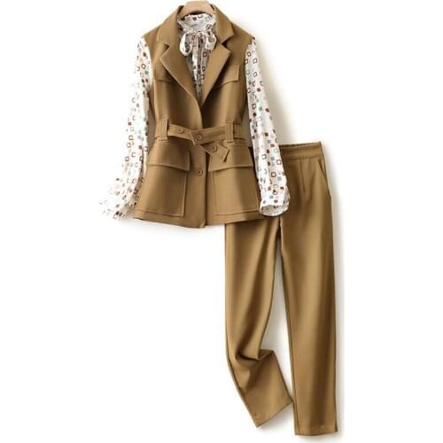 Женские брючные костюмы с жилетом Vieruodis China At AliExpress