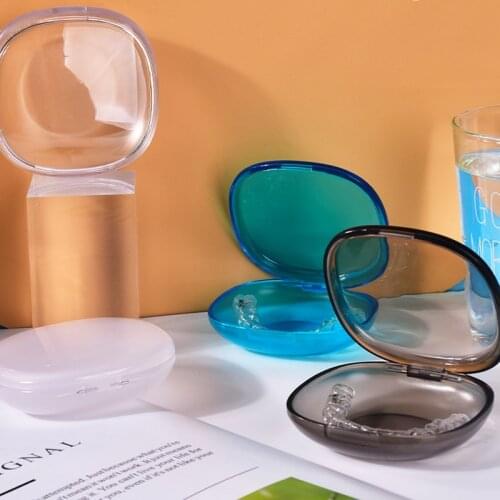 Drop Shipping Orthodontic Dental Retainer Box Denture Storage Container Holder Invisible Braces Box