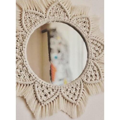 Mimoza Macrame Mirror Wall Table Home Decoration