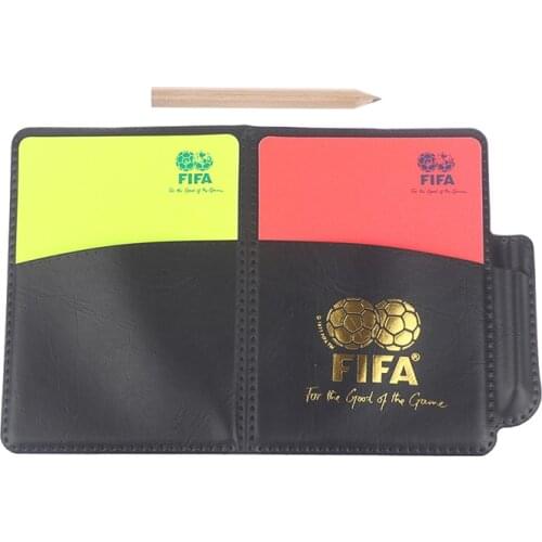 1 Set Sport Football Soccer Referee Wallet Notebook with Red Card And Yellow Card Useful Referee Tool