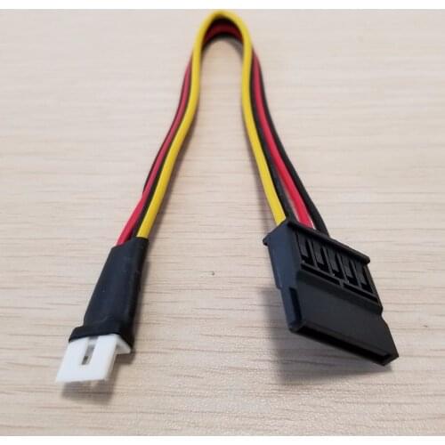 10pcs/lot 4Pin FDD Floppy Male to 15Pin SATA Female Adapter Converter Hard Drive Power Cable 20cm