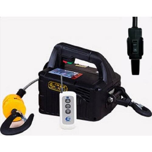 100KG-500KG 7.6M-25M, 220V,50HZ Portable electric winch with wireless remote control, lifting hoist, towing Tire Repair Tool