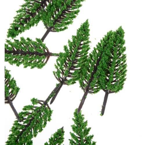 20pcs Plastic Model Trees For Railroad House Park Street Layout Green landscape Scene Scenery 65mm