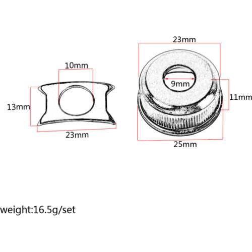 6.35mm 1/4' Jack Stereo Output Socket for Telecaster Electric Guitar Parts