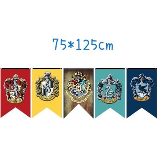 75*125cm Harries Supplies Four College Flag Potter Banners Boys Girls Kids Halloween KTV Bar Birthday Decoration Gift Toy