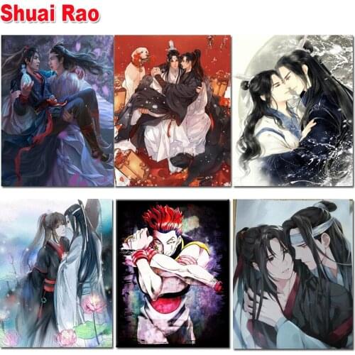 Love Cartoon Anime 5D Diy Diamond Painting Mo Dao Zu Shi Figure Wei Wuxian Picture Full Square Round Rhinestone Mosaic Cross Art