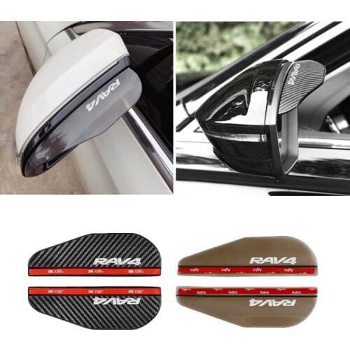 Car Side Rear View Mirror Rain Eyebrow Visor Rain Shield Shade Cover for Toyota RAV4 Accessories Car Styling