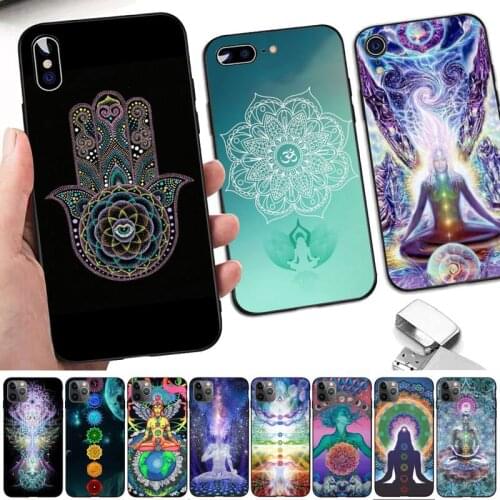 TOPLBPCS Mandala Chakra Insist Yoga Phone Case for iPhone 11 12 pro XS MAX 8 7 6 6S Plus X 5S SE 2020 XR case