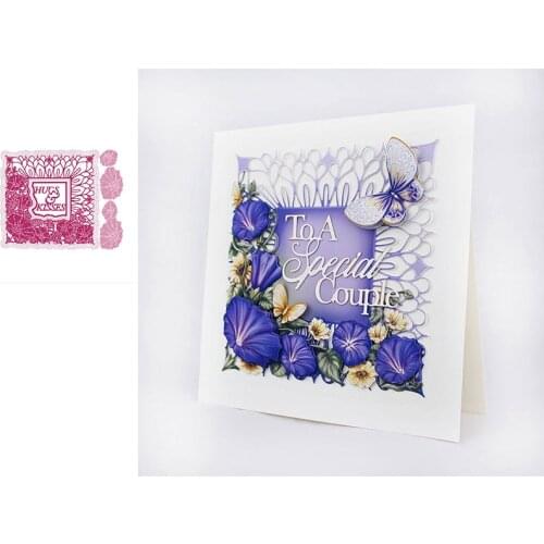 Lotus Flower Picture Frame Cutting Die Scrapbook Embossed Paper Card Album Craft Template Cut Die Stencils New for 2021 Arrive