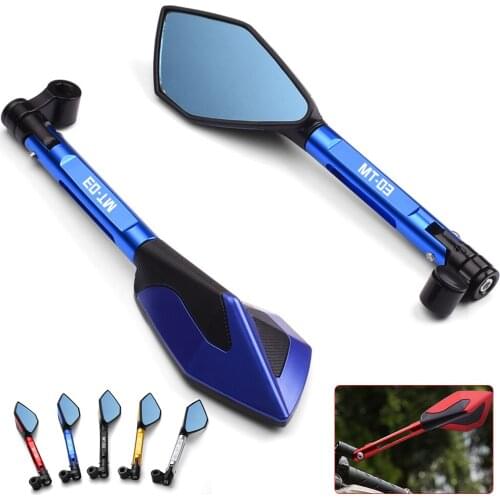For Yamaha MT03 MT-03 MT 03 mt03 2015-2021 2020 2019 Universal CNC Aluminum Motorcycle Handlebar Rear View Mirror Side Mirrors