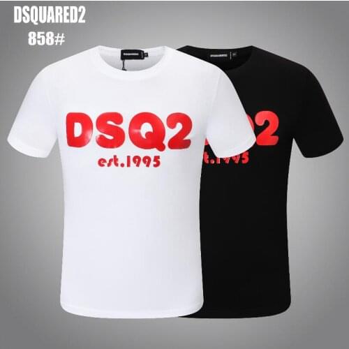 Dsq2 Cotton Letter Print Short-sleeved T-shirt Top 858