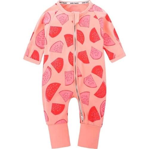 Hot Sale Creative Watermelon Pattern Cotton Baby 0-3 years Rompers Baby Clothes For Newborn Infant Unisex Gifts