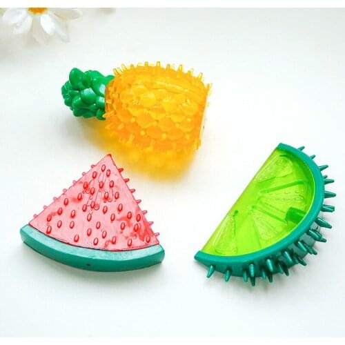 Lovely Fruit Shape Pet Toys Ball Interactive Bite resistant Puppy Sound Chew Knot Durable Puppy Pets Ball Toy Products
