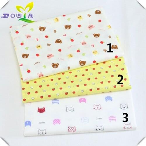Cartoon Bear rabbit kitten printcloth cotton Bedtick small apple baby bed around cotton handmade quilts