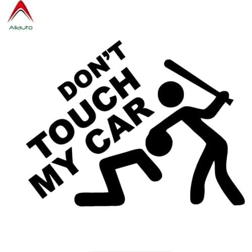 Aliauto Funny Car Sticker Don't Touch My Car Reflective Decal Waterproof Sunscreen Motorcycle Accessories Vinyl,12cm*16cm