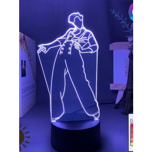 Anime 3D Night Light lamp Gift for celebrity Fans Bedroom Decor LED USB Touch Sensor Color Changing Work Holiday Desk Lamp