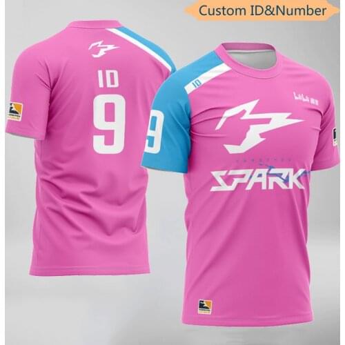 2021 New Custom ID OWL Team Hangzhou Lightning Team Uniform Harajuku Cool Fashion Oversized T-shirt Mens and Womens Shirts