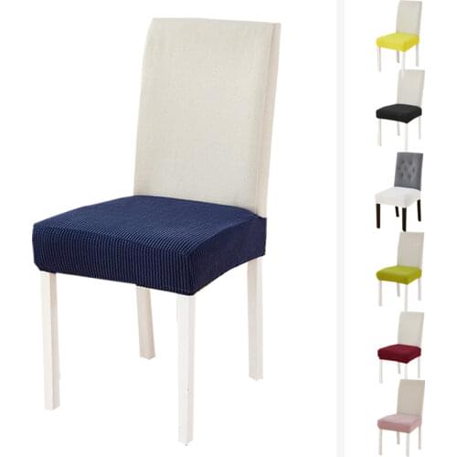 Home Decor Seat Cover Solid Color Corn Velvet Stool Seat Cover Universal Elastic Hotel Dining Living Room Seat Stool Cover