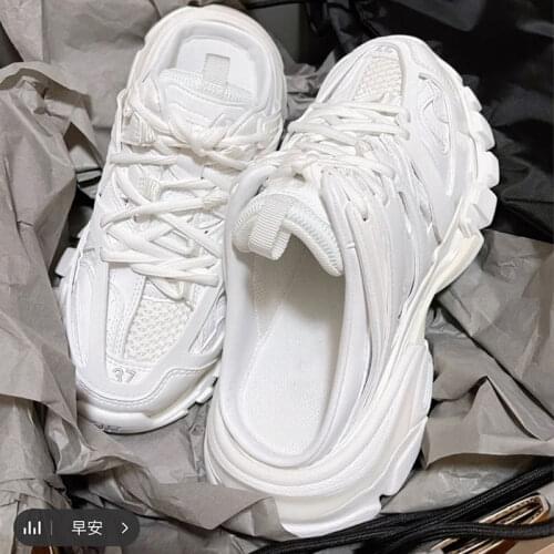 Paris daddy shoes womens sandals half slippers sports shoes lovers mens shoes one generation three generations slippers track