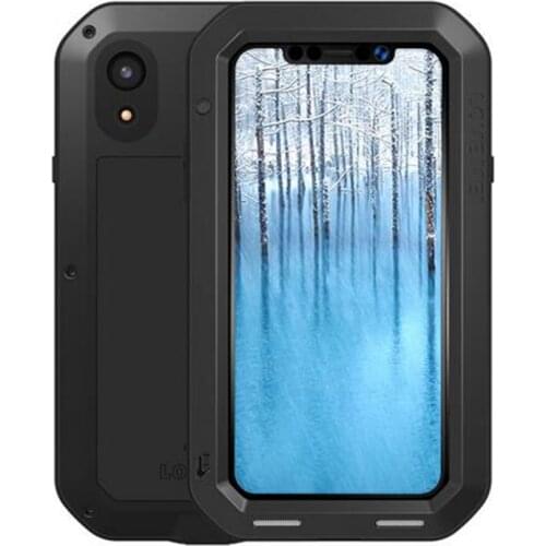 Powerful Armor Case For iPhone Xs Max XR Premium Shockproof Aluminum Cases Cover for iPhone X XS 10 Rugged free Tempered Glass