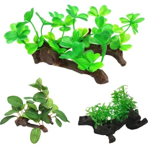 Durable Artificial Water Plants Fixed Aquarium Simulation Grass Landscape Fish Tank Decor Green Safe Creative Set Decoration