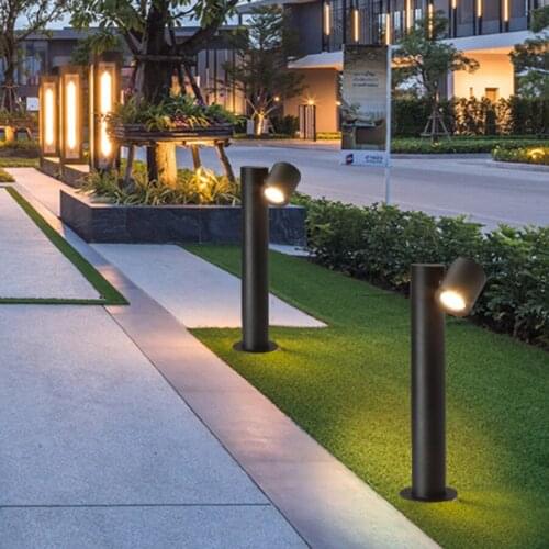 9W 18W Adjustable Outdoor Garden Lawn Lamp Waterproof Landscape Pathway Spotlight Villa Park Patio Holiday Bollard Light