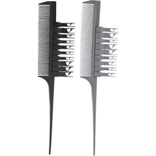 Adjustable Sectioning Comb Professional 2 Side Hair Dyeing Comb Weaving Cutting Brush Salon Hair Coloring Styling