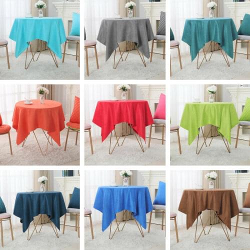 Solid Suede Rectangular Round Tablecloth Wedding Party Banquet Dining Table Cloth Home Outdoor Picnic Table Cloth Multi Sizes