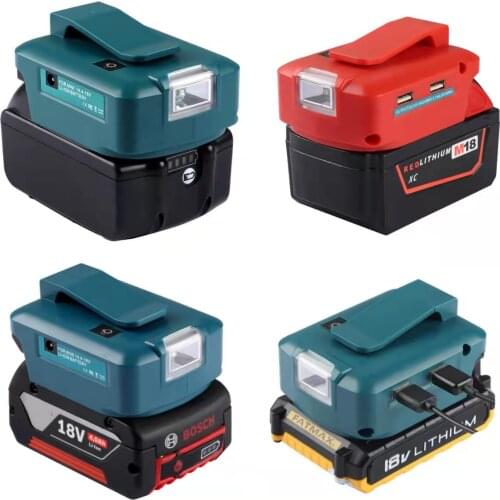 Replacement ADP05 Power Source, USB Charger Adapter for LXT Lithium-Ion 14.4V 18V, Fast Charging Converter with LED Light