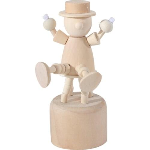 DIY White Embryo Animal Decoration Wooden Crafts Creative Giraffe Modern Childrens Educational Toys Gift Small Home Decoration