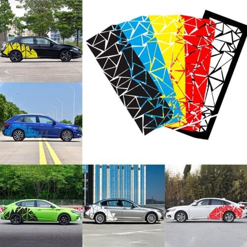 1Pcs Car Sticker Marks Freestanding Design Triangle Graphics Decal Sticker Universal Car Stickers Auto Side Body Decor Sticker