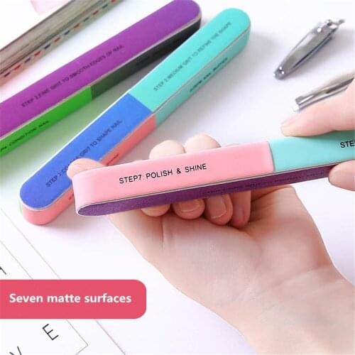 1PCS/SET Six-sided Polishing File Nail Tool Creative Printing Nail File Sanding Professional Nail File Drop Ship