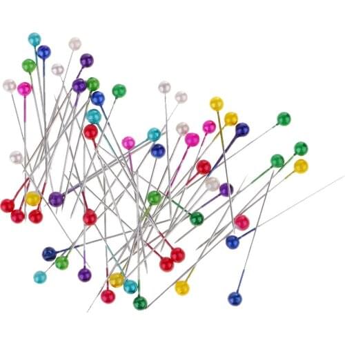 100pcs Pearl Head Pins Dress Making Crafts Corsage Florist Heads Bouquet