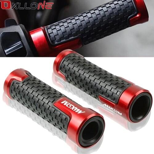 22MM Universal Moto Handle Bar Soft CNC Motorcycle Scooter 7/8"Motorbike Rubber End Grip For Sym MAXSYM 400 400i 600 600i MAX
