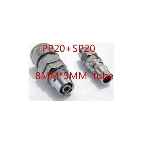 5set/lot Pneumatic Air Quick Connecting Coupler SP20+PP20 public suitable for 8*5