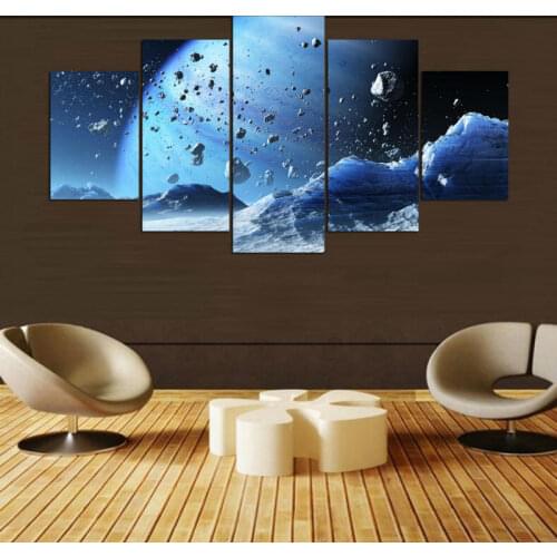5 panel Modern Fantasy Universe Art print canvas art wall Unframed paintings for living room wall picture