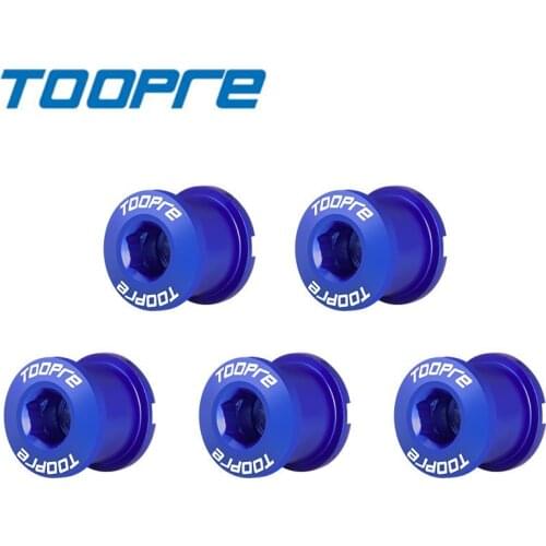 TOOPRE Bicycle 9.6/10.6g Colour 5 Pcs Chainring Nails Aluminium Alloy Iamok Bike Ultra Light Chainwheel Screws