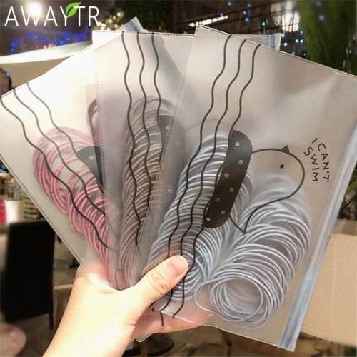 50PCS Women Basic Gum For Hair Ponytail Holder Elastic Hair Band Ties Scrunchies Rubber Bands Hair Rope Fashion Hair Accessories