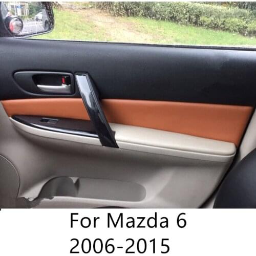 8PCS/SET Microfibre Leather Interior Doors Panel Armrest Cover For Mazda 6 2006 07 08 09 10 11 12 13 14 2015 AAB151